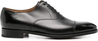 John Lobb Schoenen, Heren, Zwart, 42 EU, Leer, Klassieke Oxford Schoenen met Cap Toe