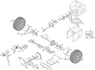 STIGA Sports Rueda Izquierda Barredora 600-800 Original Stiga - 118821114/0