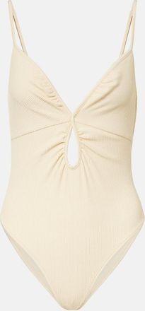 Johanna Ortiz Cutout gathered swimsuit