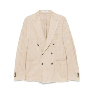 Tagliatore Blazers, male, Beige, Size: XL Double-Breasted Blazer