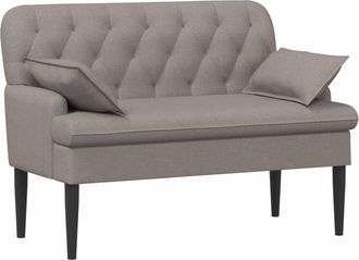 vidaXL Sof&aacute; Amoroso Con Botones Acolchados Topo 111 X 68 X 80 Cm Tela Vidaxl