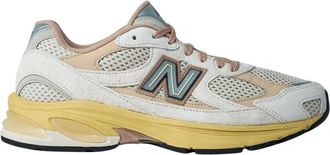 New Balance Su&egrave;de Mesh Sneakers Ronde Neus - Heren - Sneakers - Veelkleurig - 42 1/2 EU - Su&egrave;de - Schoenen