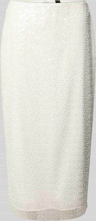 Marc Cain Bleistiftrock mit r&uuml;ckseitigem Gehschlitz in Offwhite, Gr&ouml;&szlig;e 44