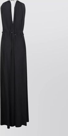 Max Mara v back sleeveless dress tie waist maxi
