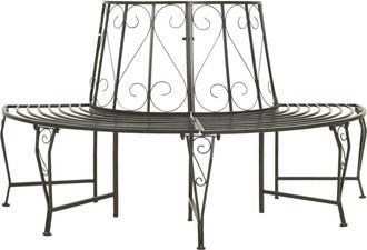 vidaXL Vidaxl - Banco Para &Aacute;rbol De Jard&iacute;n Semicircular Acero 160 Cm