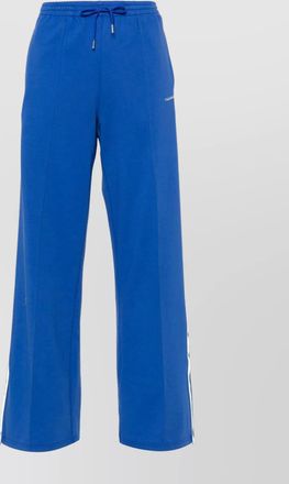 Parosh logo-embroidered cotton blend trousers with ankle zips