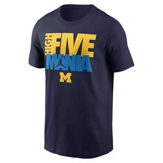 Nike Jordan Mens Michigan Campus Local Madness Jordan College T-Shirt in Blue | N19941SMWN-T4N