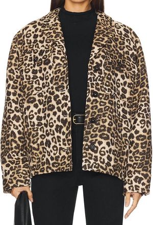 Anine Bing Flynn Jacket In Leopard