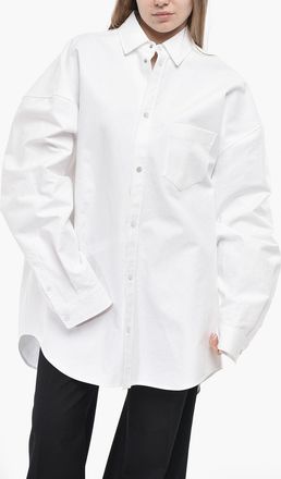 Balenciaga Camicia Oversized in Cotone con Taschino Balenciaga