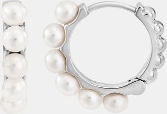 Dower & Hall Medium Timeless Pearl Huggie Hoops in Sterling Silver at Nordstrom