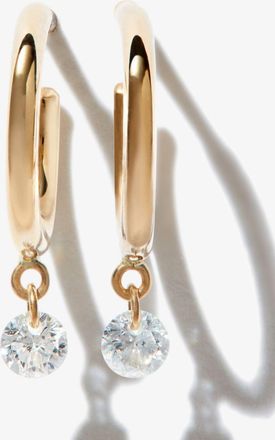 Persée 18K Yellow Gold Diamond Hoop Earrings - Womens - 18kt Yellow Gold/Diamond