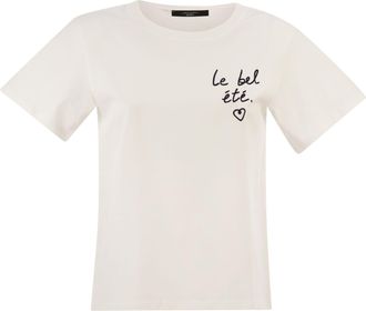 Max Mara Weekend Maxmara Wkdbora Jersey T Shirt With Graphic Print