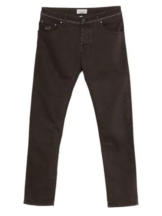 Jacob Cohen embroidered-detail trousers - Brown