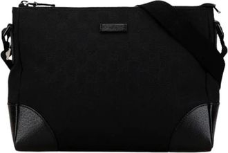 Gucci Pre-owned Cross Body Bags, female, Black, Size: ONE SIZE Pre-owned Vintage Canvas Crossbody Bag