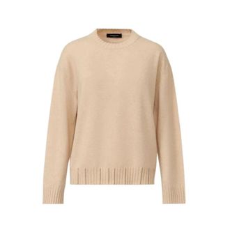 Fabiana Filippi Round-neck Truien - Dames - Ronde hals truien - Beige - XS - Wol - Truien & Vesten