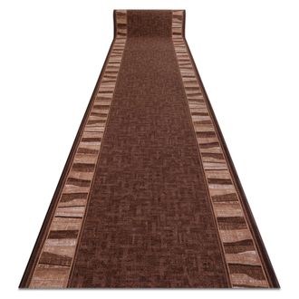 RugsX RugsX Anti-Slip Linea Runner in Brown | Size: 100 cm x 490 cm