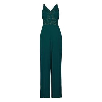 Vera Mont Dames, Jumpsuits & Playsuits, Groen, Maat: S Leer