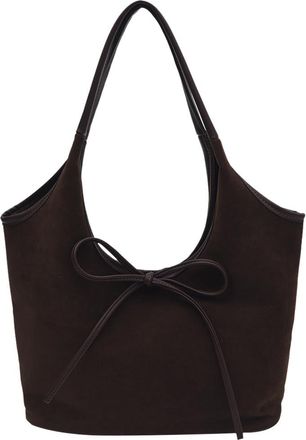 Generic Women Suede Tote Bag Magnetic Closure Handbag with Interior Pocket Underarm Bag Large Hobo Bag for Commute Travel (Coffee)