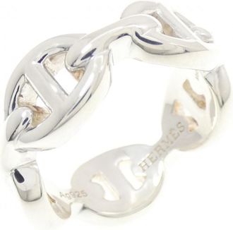 Herm&egrave;s Silver 925 Band Ring (Pre-Owned)