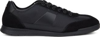 HUGO BOSS Mens Low-Top Sneakers Nitan Black Polyester Trainers