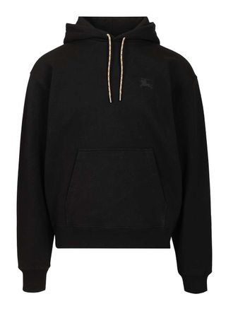 Burberry Cotton Hoodie Sweatshirts Nero-Uomo