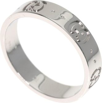 Gucci Icon White Gold (18K) Band Ring (Pre-Owned)
