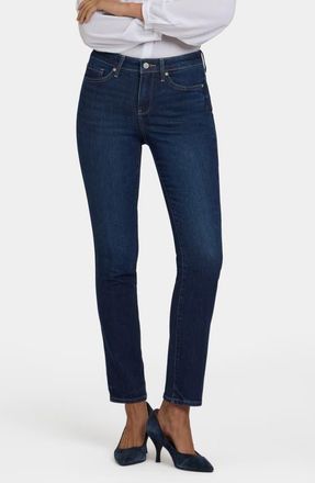 NYDJ Sheri Slim Leg Sequin Trim Jeans in Indigo Seine at Nordstrom, Size 12P