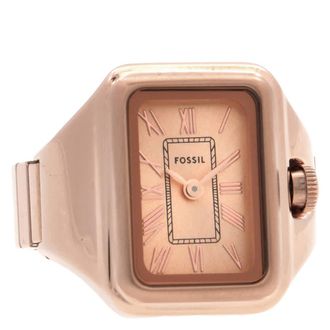 Fossil Raquel Watch Ring Quartz Rose Gold Dial Ladies Watch ES5345