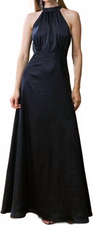 Flying Tomato Camila Halter Woven Dress In Black
