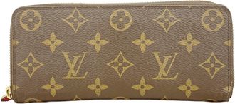 Louis Vuitton Brown Fuchsia Long Wallet (Bi-Fold) (Pre-Owned)