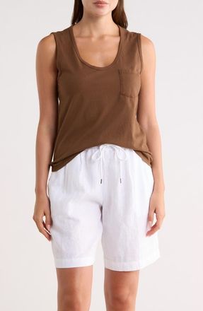 James Perse V-Neck Cotton Tank in Gingerbread at Nordstrom Rack, Size 2