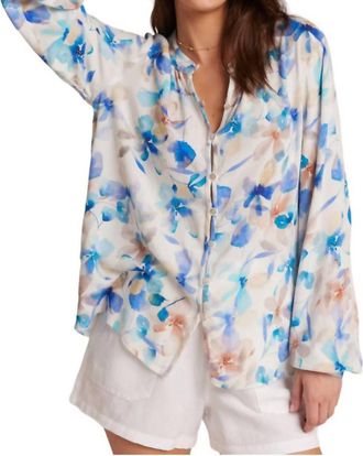 Bella Dahl Button Loop Front Shirt In Malibu Floral Print