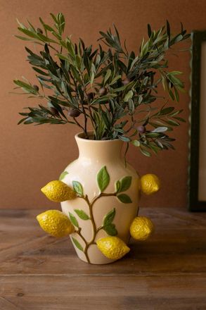 Kalalou Large Ceramic Lemons Vase