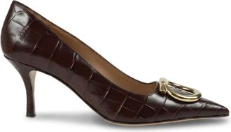 Ferragamo D&eacute;collet&eacute; Maxi Gancini - Dames - Schoenen - Bruin - Maat: 37 EU Leer