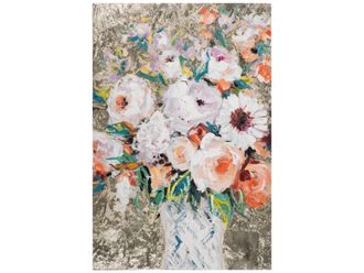 Schubiger M&ouml;bel Bild Blumenvase mit Goldenem Hintergrund 1