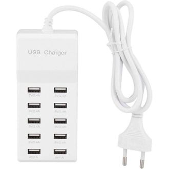 OEM Cargador De Pared Usb Fdit 10, Estaci&oacute;n De Carga Usb Multipuerto, Regleta Con Concentrador Usb De Viaje De 100-240 V Con Cable Para M&uacute;ltiples Disposit