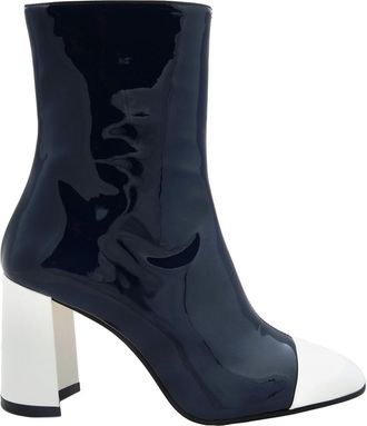Carel Donna Patent Leather Ankle Boots, Brand Size 36 ( US Size 5 )