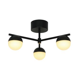 Nordlux Modern Indoor Ceiling Light Black Metal G9 Hand Blown Glass - Mains Powered, IP20