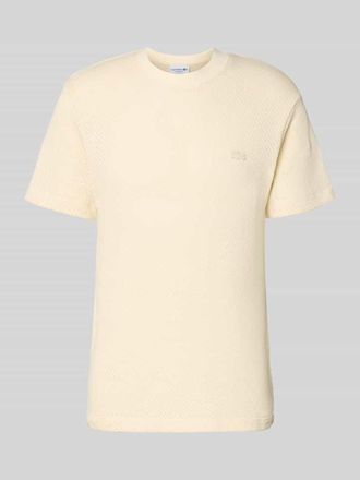 Lacoste Regular Fit T-Shirt aus reiner Baumwolle in Beige Melange, Gr&ouml;&szlig;e XXXL