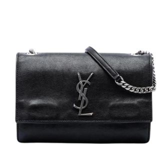 Saint Laurent Pre-owned The Sunset Shoulder Bag - Dames - Pre-owned - Zwart - Maat: ONE Size Zijde