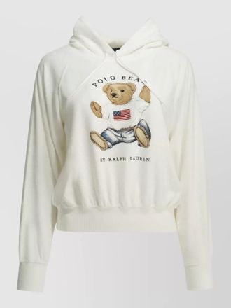Polo Ralph Lauren bear motif hooded knit sweatshirt long sleeves