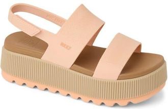 Reef Water Vista Platform Slingback Sandal in Bellini/tan at Nordstrom, Size 10