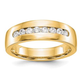 Diamond2Deal 14k Gold Lab Grown Diamond Wedding Band Ring 1/2Ct Clarity- VS Color- D-E