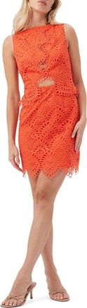 Trina Turk Cutout Lace Sheath Grenoble Dress in Marseille Mandarin at Nordstrom, Size 10