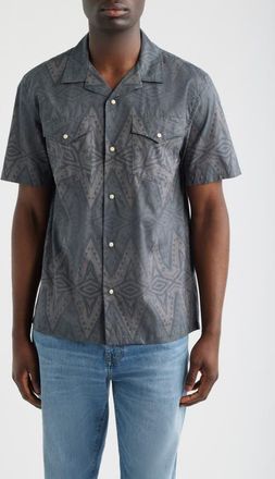 Pendleton Snap-Up Short Sleeve Western Shirt in Helena Charcoal at Nordstrom, Size Xx-Large