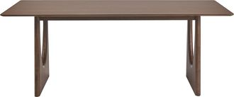 Miliboo Mesa De Comedor De Dise&ntilde;o Rectangular De Madera Oscura Nogal L200 Cm Kuala