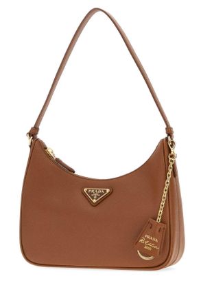 Prada Womens Caramel Leather Prada Re-Edition 2005 Shoulder Bag Cognac 1 + Oro Beauty Perfumes
