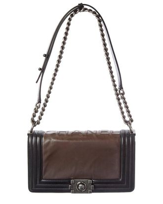 Chanel Dark Brown Caviar Leather Shoulder Bag (Authentic Pre-Loved)