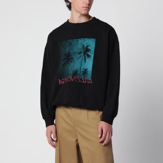 Balenciaga Felpa nera con stampa logo