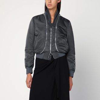 Alexander McQueen Grey zipped bomber jacket